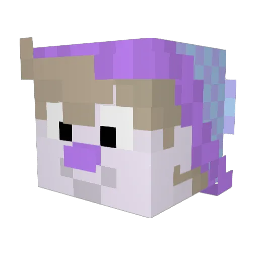 SilverStik Minecraft avatar head, 3D render