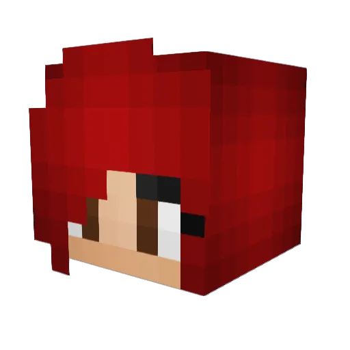 SilverStreak8 Minecraft avatar head, 3D render