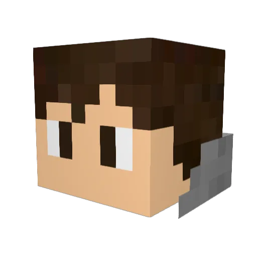 SilverStriker7 Minecraft avatar head, 3D render