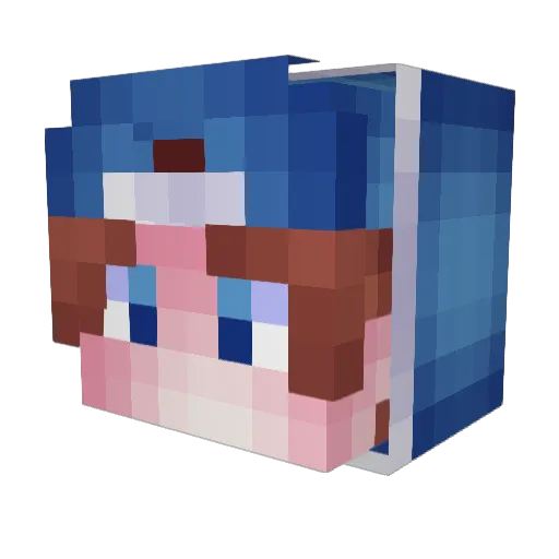 SilverStrossner Minecraft avatar head, 3D render