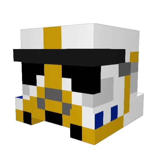 SilverTitanFire Minecraft avatar head, 3D render