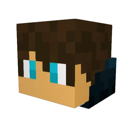 SilverUmbreon Minecraft avatar head, 3D render
