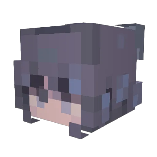 SilverVixens Minecraft avatar head, 3D render