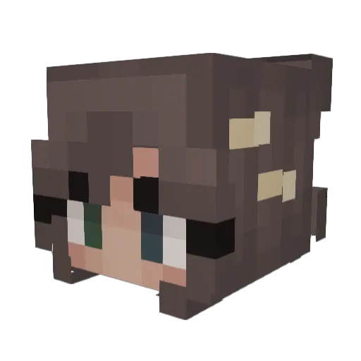 SilverWingedPuer Minecraft avatar head, 3D render