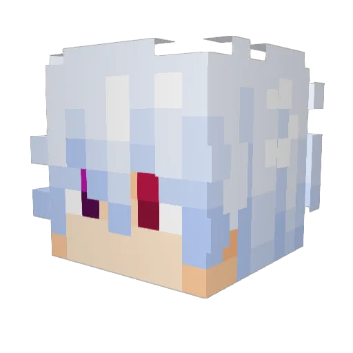 SilverWolfGamer Minecraft avatar head, 3D render