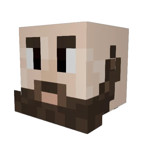 SilverWolfy25 Minecraft avatar head, 3D render