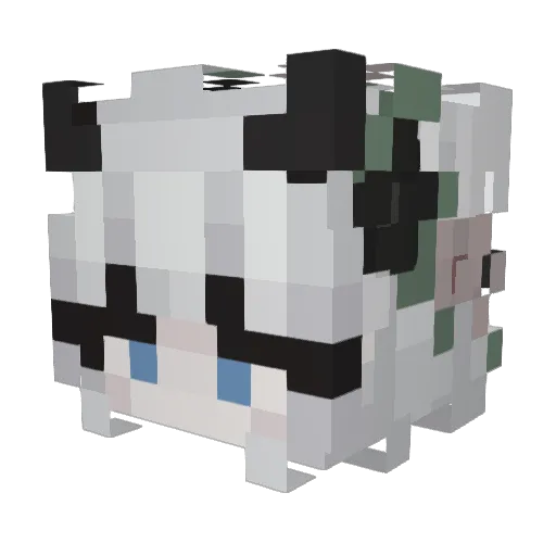 SilverWoodZ Minecraft avatar head, 3D render