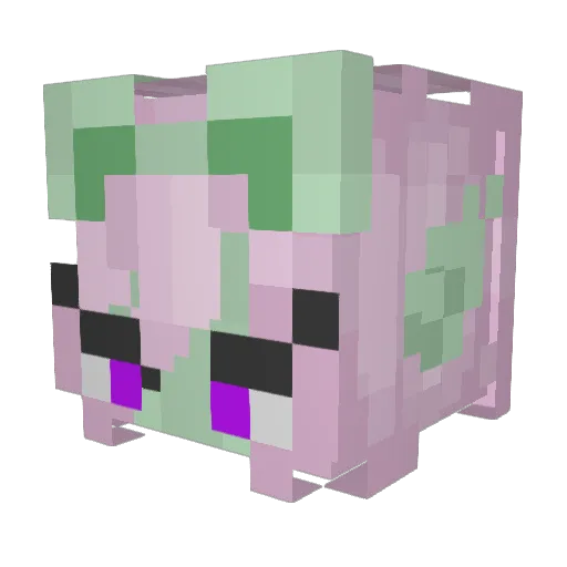 Silver_113 Minecraft avatar head, 3D render