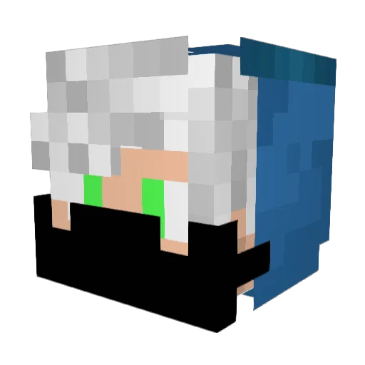 Silver_6694 Minecraft avatar head, 3D render