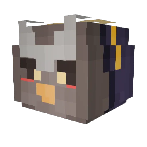 Silver_Apr Minecraft avatar head, 3D render