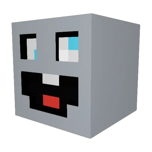 Silver_Bow Minecraft avatar head, 3D render