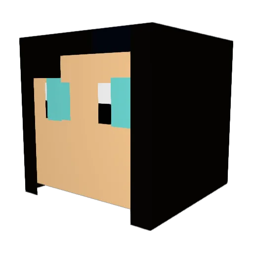 Silver_Cas Minecraft avatar head, 3D render