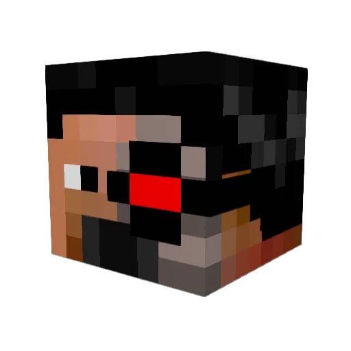 Silver_Clock Minecraft avatar head, 3D render