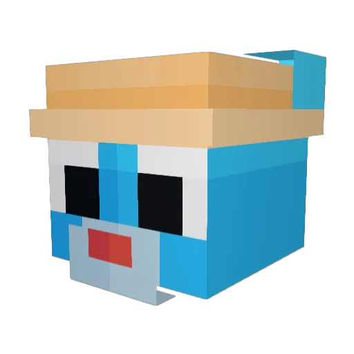 Silver_Croissant Minecraft avatar head, 3D render