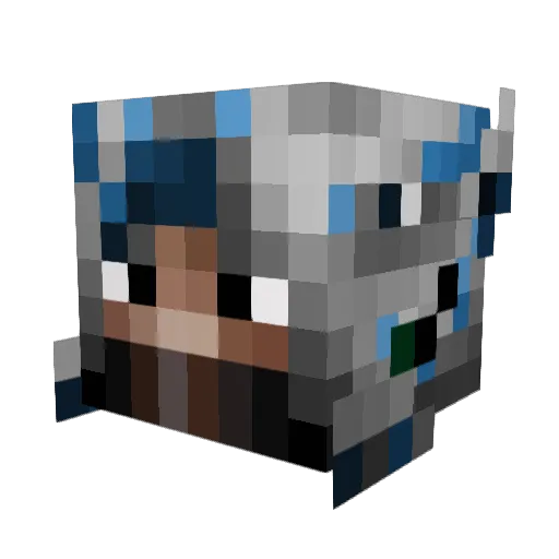 Silver_Gh0st Minecraft avatar head, 3D render