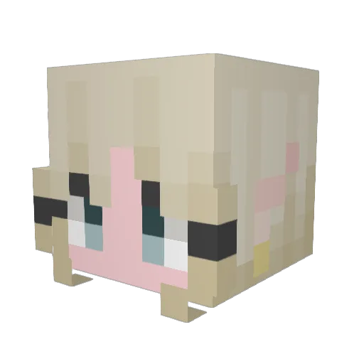 Silver_King6 Minecraft avatar head, 3D render