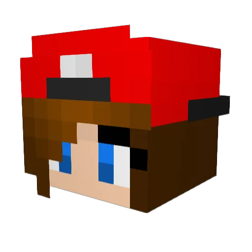 Silver_Kitsune Minecraft avatar head, 3D render