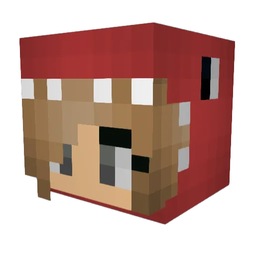 Silver_Lining_ Minecraft avatar head, 3D render
