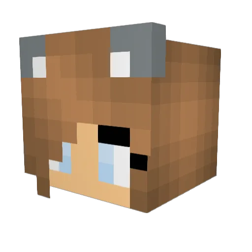 Silver_Luna Minecraft avatar head, 3D render