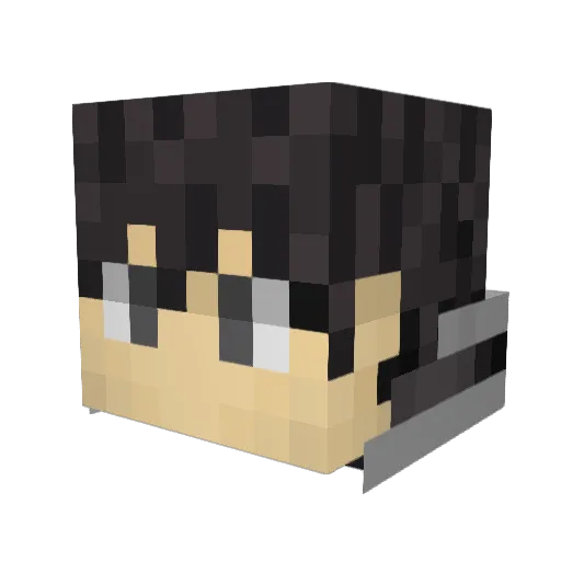 Silver_Michael Minecraft avatar head, 3D render
