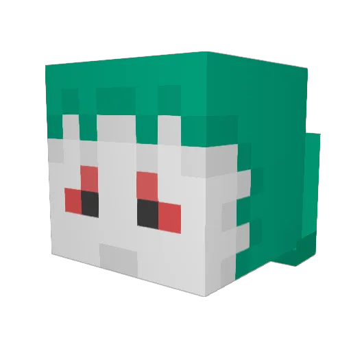 Silver_Phenox Minecraft avatar head, 3D render
