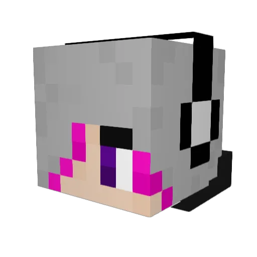 Silver_Screamer Minecraft avatar head, 3D render