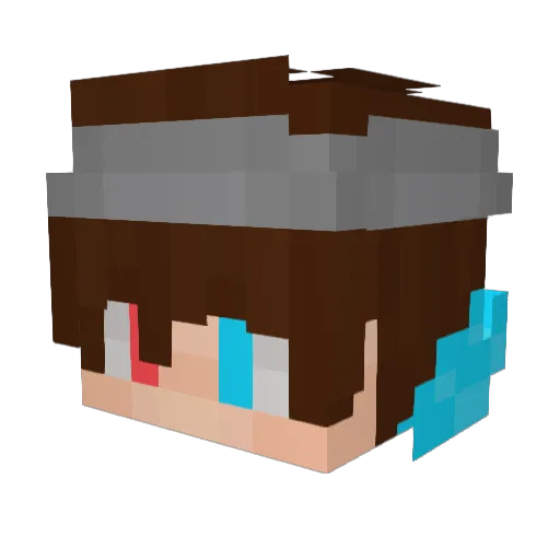 Silver_Slayr Minecraft avatar head, 3D render