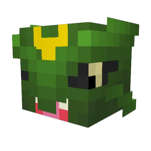 Silver_Spork Minecraft avatar head, 3D render
