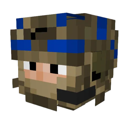 Silver_Strider56 Minecraft avatar head, 3D render