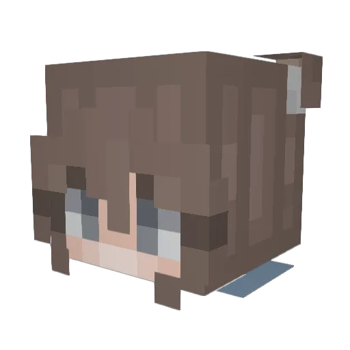 Silver_Wol Minecraft avatar head, 3D render