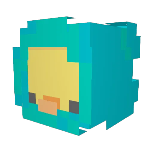 Silver_Yul Minecraft avatar head, 3D render