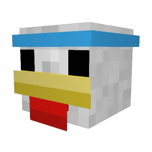 Silver_fi Minecraft avatar head, 3D render