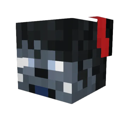 Silverabel Minecraft avatar head, 3D render