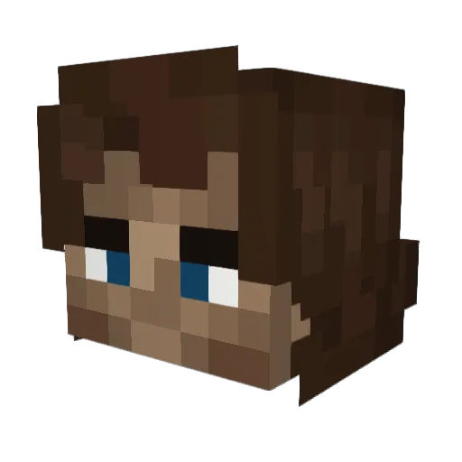 Silverally7 Minecraft avatar head, 3D render