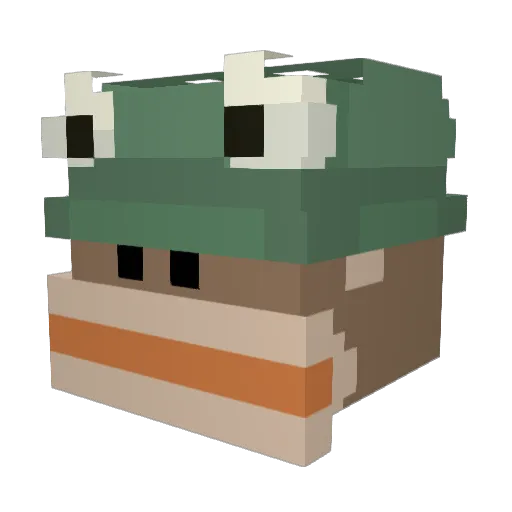 Silverapan123 Minecraft avatar head, 3D render