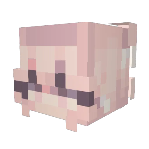 Silverbeads473 Minecraft avatar head, 3D render