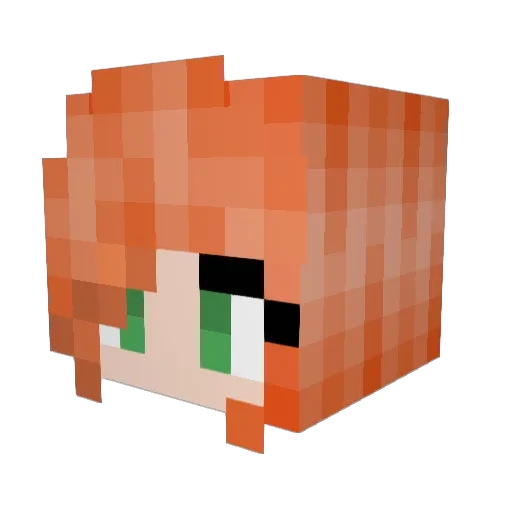 Silverduckie2 Minecraft avatar head, 3D render