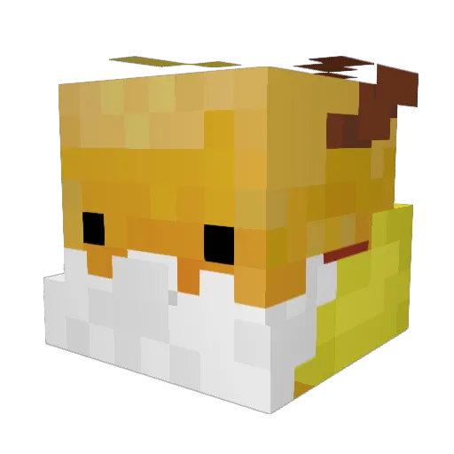 Silvereck Minecraft avatar head, 3D render