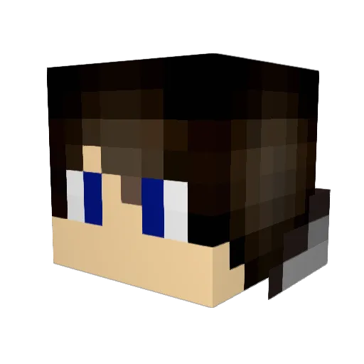 SilveresPL Minecraft avatar head, 3D render