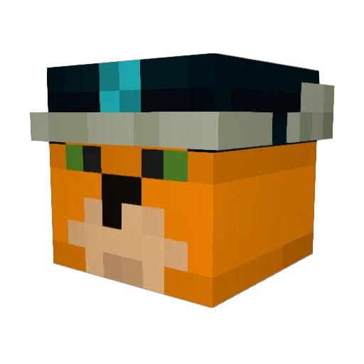 Silverfox1232 Minecraft avatar head, 3D render