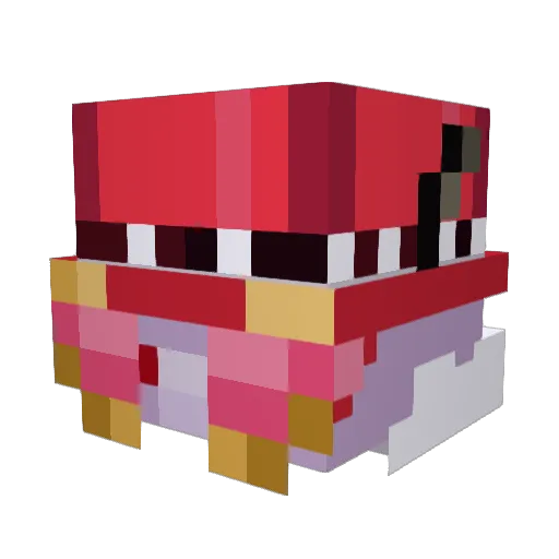 Silverfox444 Minecraft avatar head, 3D render