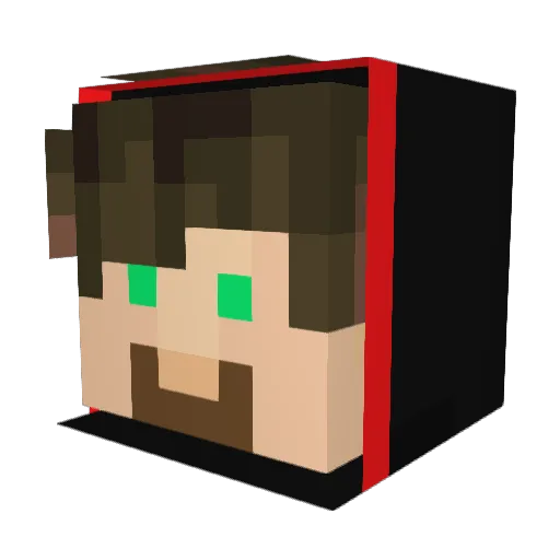 SilverfoxSA83 Minecraft avatar head, 3D render