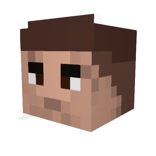 Silvergun0210 Minecraft avatar head, 3D render