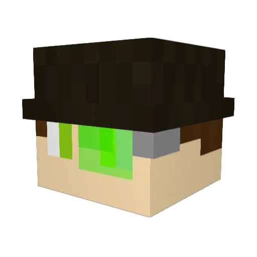 Silverhand_V Minecraft avatar head, 3D render