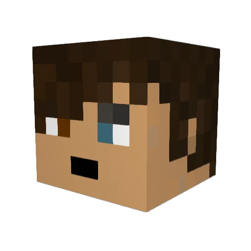 Silverhawkk Minecraft avatar head, 3D render