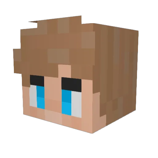 Silverian_ Minecraft avatar head, 3D render
