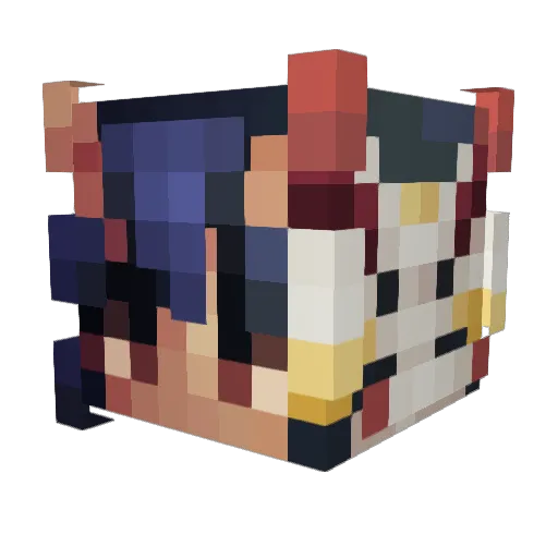 Silverinkk Minecraft avatar head, 3D render