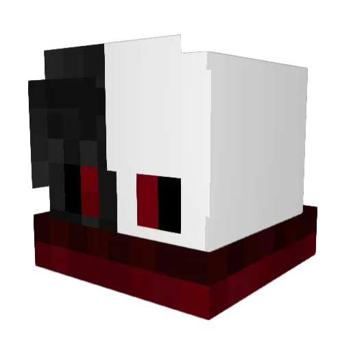 Silverinoo Minecraft avatar head, 3D render
