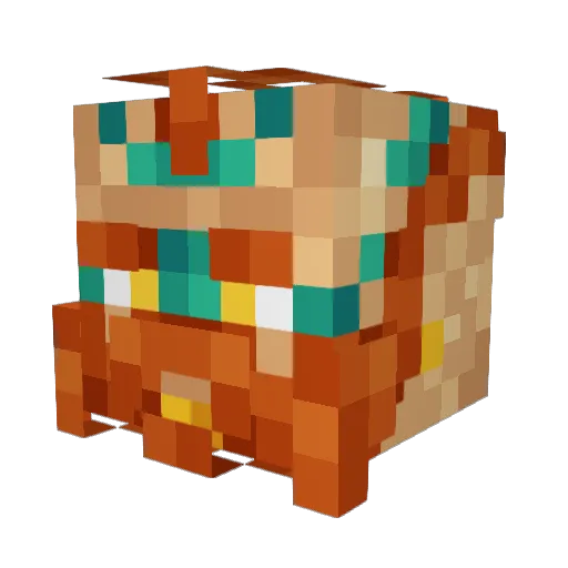 Silverius Minecraft avatar head, 3D render