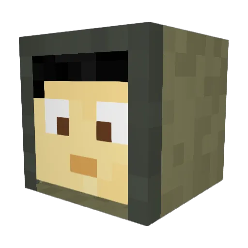 Silverjayw Minecraft avatar head, 3D render